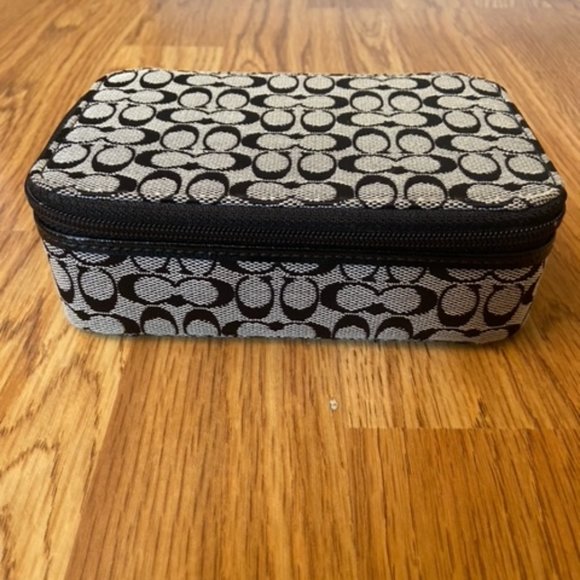 Coach Handbags - Coach Signature Print Travel Jewelry Case